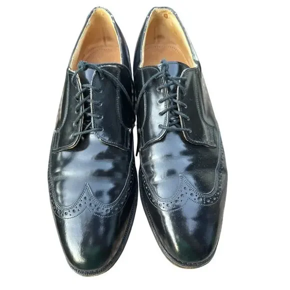 Johnston & Murphy Men’s Black Leather Oxford Dress Shoes Size 10 D Optima