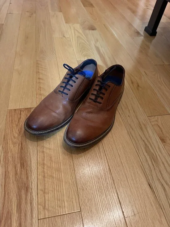 Men's Vince Camuto Brown Leather Oxford Dress Shoes