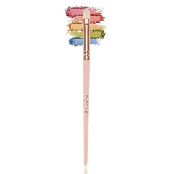 Enzo E403S Mini Size Pink Natural Bristle Goat Hair Professional Eye Brush
