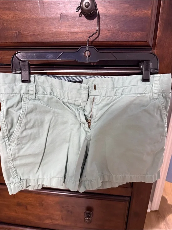 J. Crew Mint Green Casual Cotton Shorts