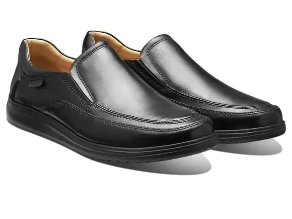 SAMUEL HUBBARD MEN'S FEATHERLIGHT OLEMA LOAFER, BLACK LEATHER, 9 WIDE