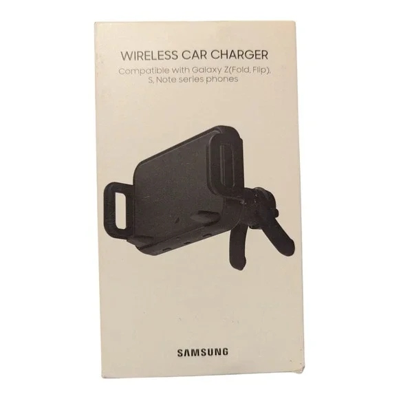 C4. Samsung Wireless Car Charger Fast Charging & Secure Grip – Black