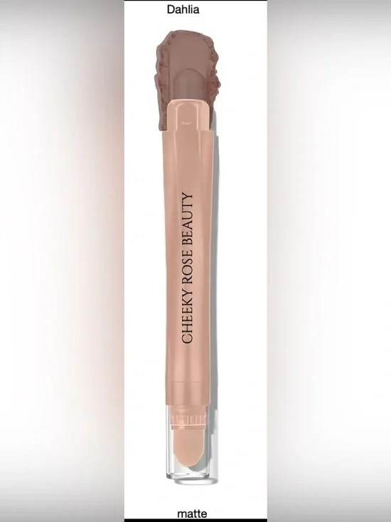 Matte Cream Eyeshadow Stick with Blending Brush - Dahlia by Cheeky Rose Beauty