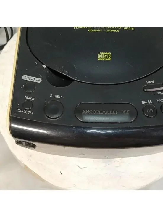 Sony Dream Machine ICF-CD815 CD Clock Radio AM FM Alarm Snooze Bedside Black Tes