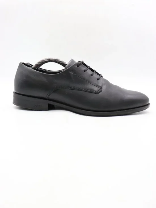 Hugo Boss Plain Toe Men's Size 11 Black Leather Lace Up Dress Shoes Oxford Derby