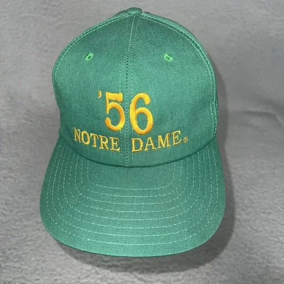 Vintage Notre Dame Fighting Irish Hat Cap Snap Back '56 Embroidered Made in USA