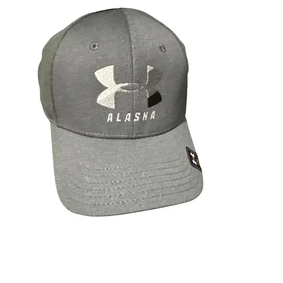 Under Armour Alaska Grey Embroidered UPF 50 Baseball Cap Hat Mens L/XL NEW