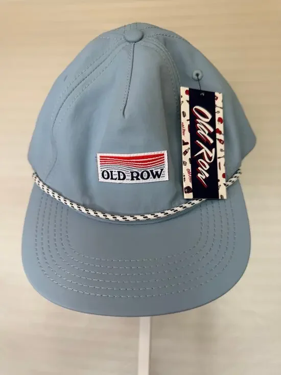 NWT Old Row Rope Hat Light Blue Snapback MSRP $33 Adjustable Golf Fishing Cap