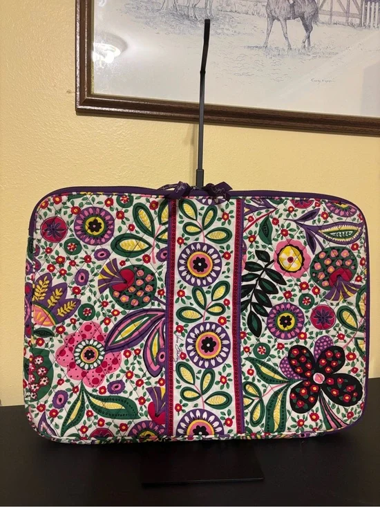 Vera Bradley Quilted Floral Laptop Sleeve - Purple/Pink Multi