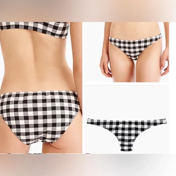 J. Crew Gingham Bikini Bottoms Swim XXL NWT