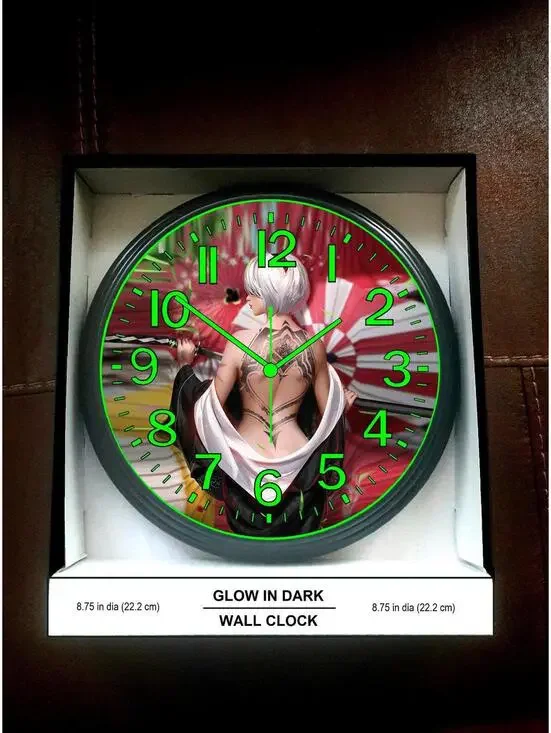 Mystical Bar Lounge Salon Glow in the Dark Wall Clock Music Studio Wall Clock