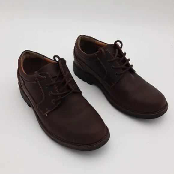 GH Bass & Co Classic Brown Leather Men 7.5  Oxford Casual Office Y2k Grandpa
