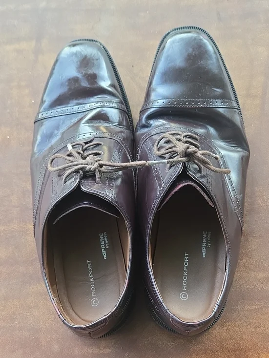 Rockport Men’s Dark Brown Leather Lace-Up Oxfords