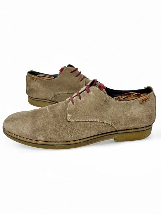 Pikolinos Lace Up Suede Oxfords Leather Gray Tan Office Business Casual Men’s 12