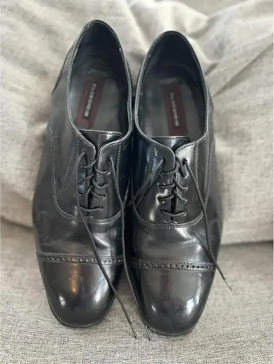 Florsheim Oxford Dress Shoes Mens Size 12D Black Lace Up 17067-01