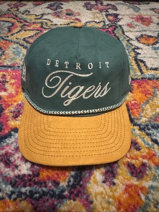 New Era Teal Crown Mustard Yellow Visor Snapback Hat
