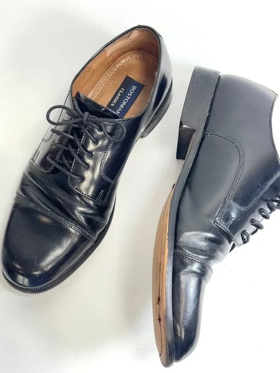 BOSTONIAN CLASSICS  FIRST FLEX SOLE BLACK LEATHER OXFORDS SZ 9