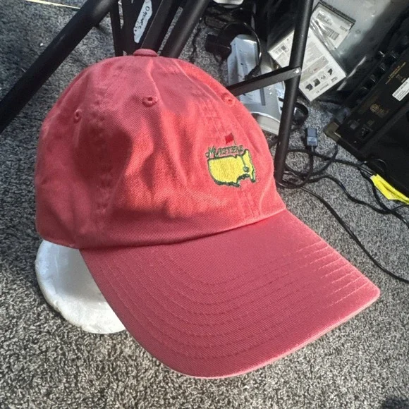 Masters Golf Cap Mens One Size Strap Back Embroidered Logo Augusta Golf Hat