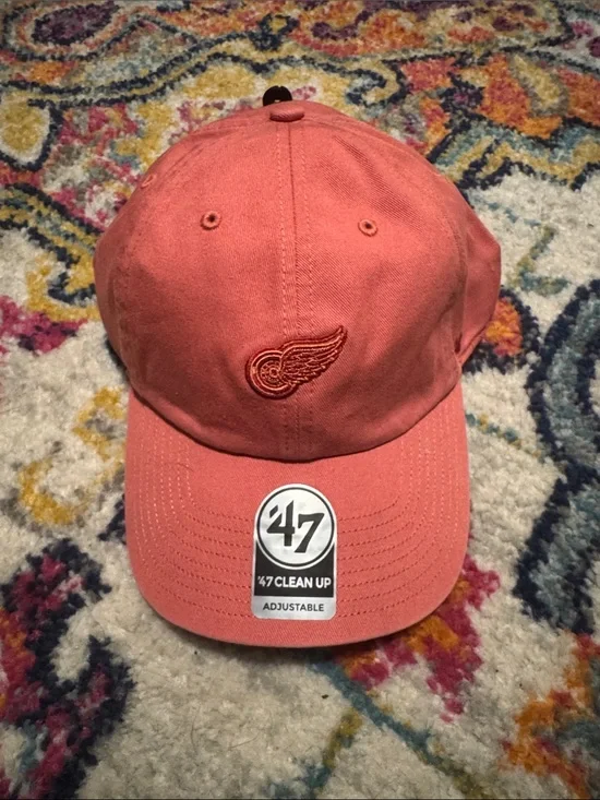 '47 Clean Up Detroit Red Wings Coral Adjustable Cap