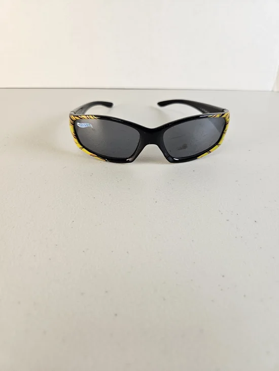 Hot Wheels Kids Black Sunglasses with Yellow Accent