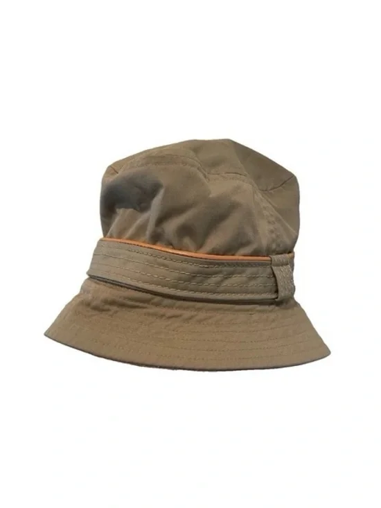 Vintage Mighty-Mac Khaki Bucket Hat with Trim Size M Made in USA