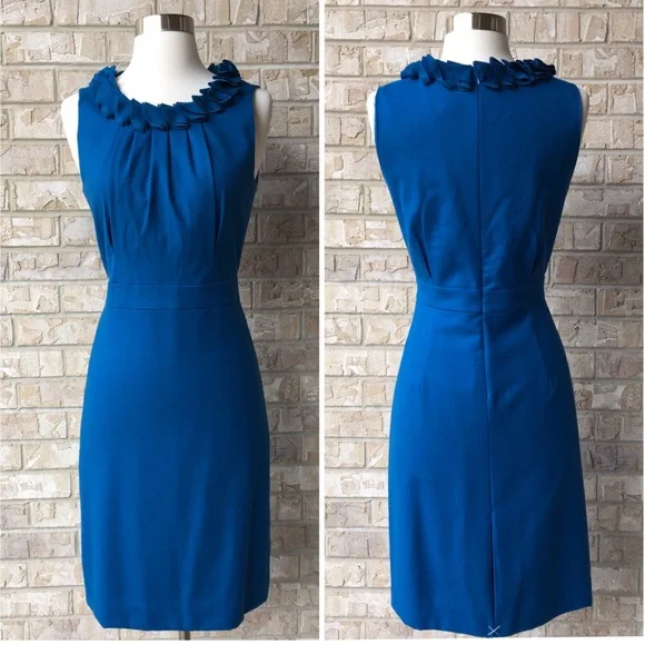 J. Crew Suiting Sleeveless Wool Blend Lined Sheath Dress Size 4 🌸