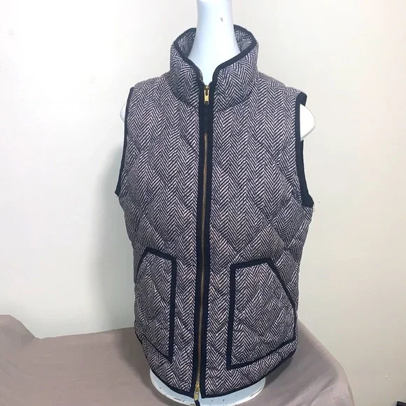 J Crew Excursion Herringbone Down Vest
