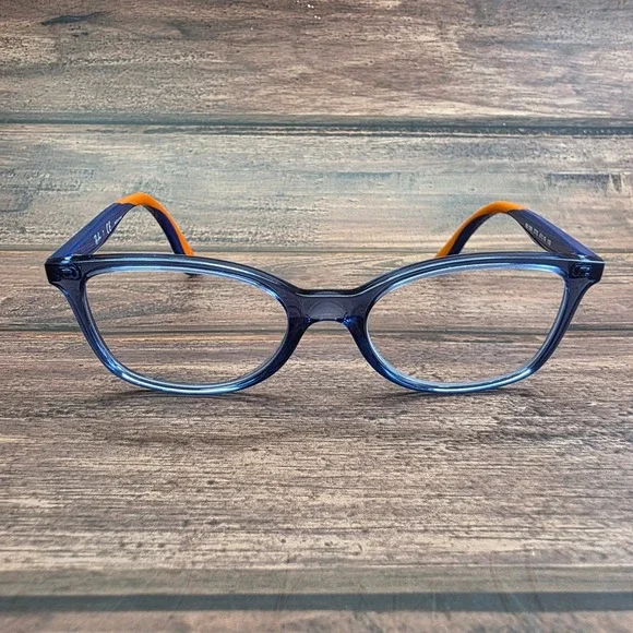 Ray-Ban RB 1586 3775 Blue Orange Cat Eye Eyeglass Frames 47-16-130