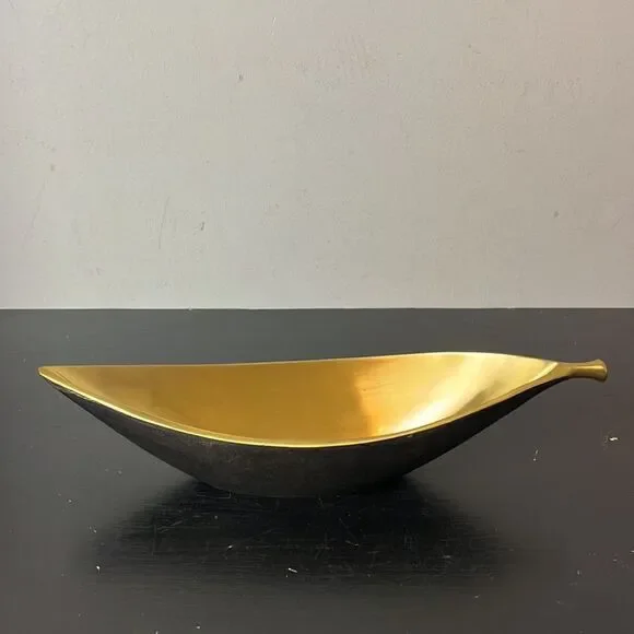Williams Sonoma Olive leaf brass small tray
