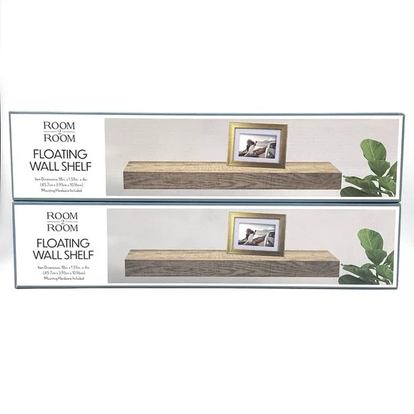 NEW Set Of 2 Floating Wall Shelf 18