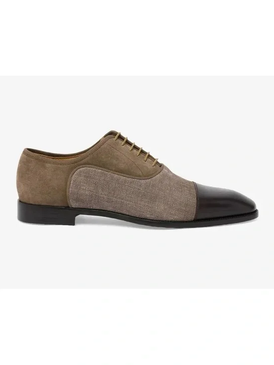 Men's Christian Louboutin Gregory velvet Twill and Leather Oxford's size 45/12
