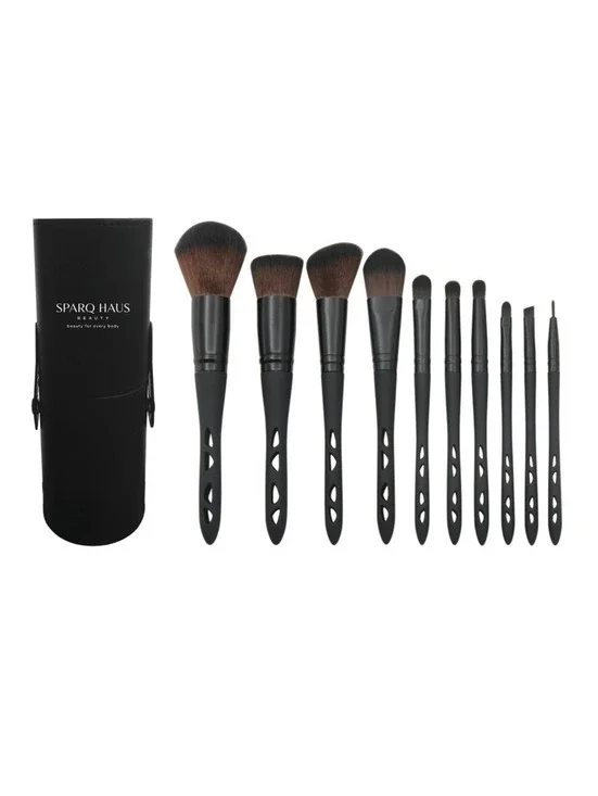 Sparq Haus Professional 10-Piece Makeup Brush Set with Carrying Case