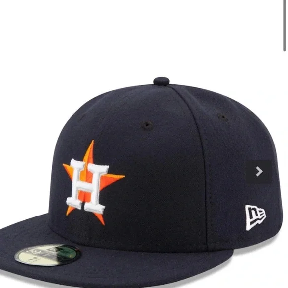 Mens Houston Astro’s New Era Authentic Collection On Field 59Fifty fitted hat