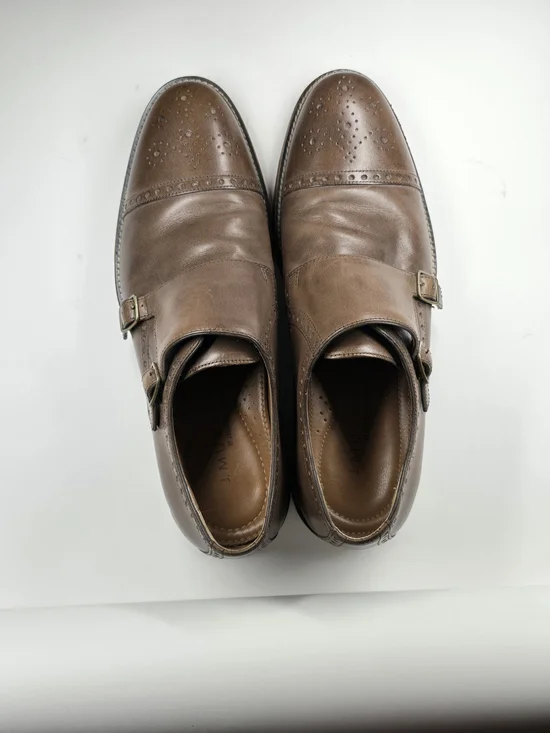 J. Murphy by Johnston & Murphy Brown Leather Double Monk Strap Oxfords