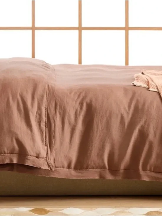NWOT Quince European Linen Double Flange 1 Pc Duvet Cover, Twin (Desert Sunset)