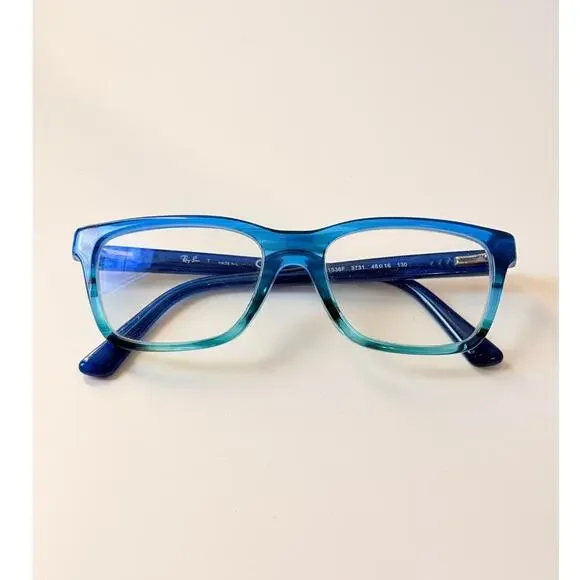 Ray-Ban Boy's Eyeglasses‎ Kids RB 1536 Full Frame Square Blue Transparent
