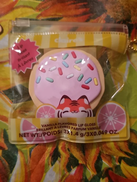 Claire's Pink Donut Sprinkle Lip Gloss Trio
