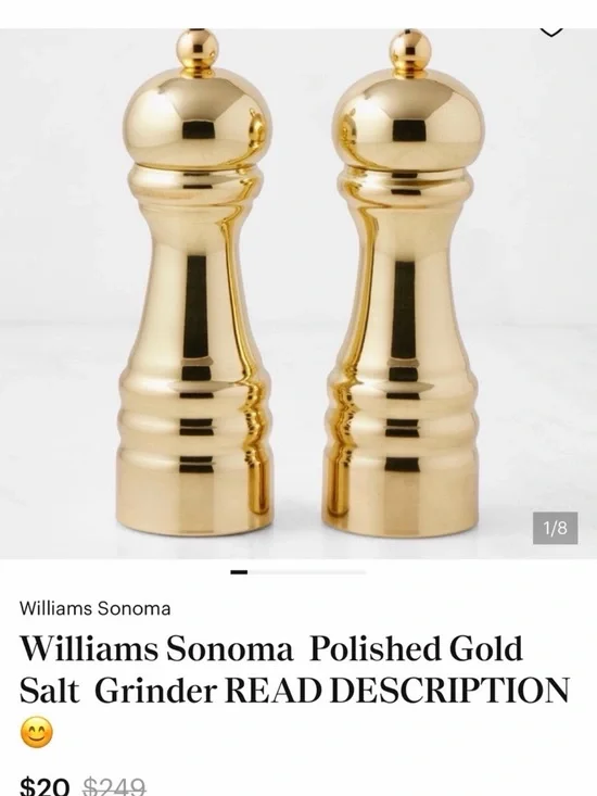 Williams Sonoma Gold Salt only Set 2