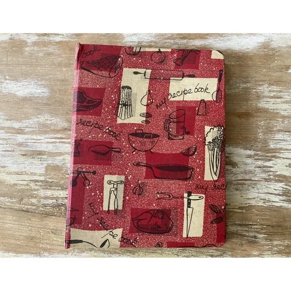 Vintage kitchen cooking storage loose leaf notebook  My Recipie Book 1950s 1960s