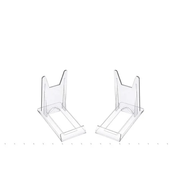 Two Part Adjustable Clear Acrylic Plastic Display Stand Easel (set of 6)