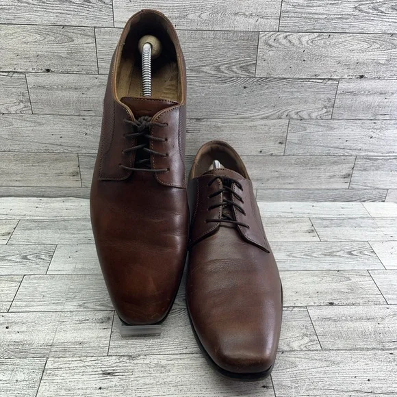 Florsheim Postino Plain‎ Toe Oxford Cognac Leather Dress Shoes Men 11 3E