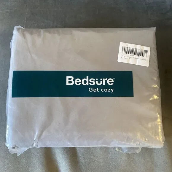 Bedsure Get Cozy‎ Twin Duvet Cover Set Gray- Soft Brushed 68x90 US