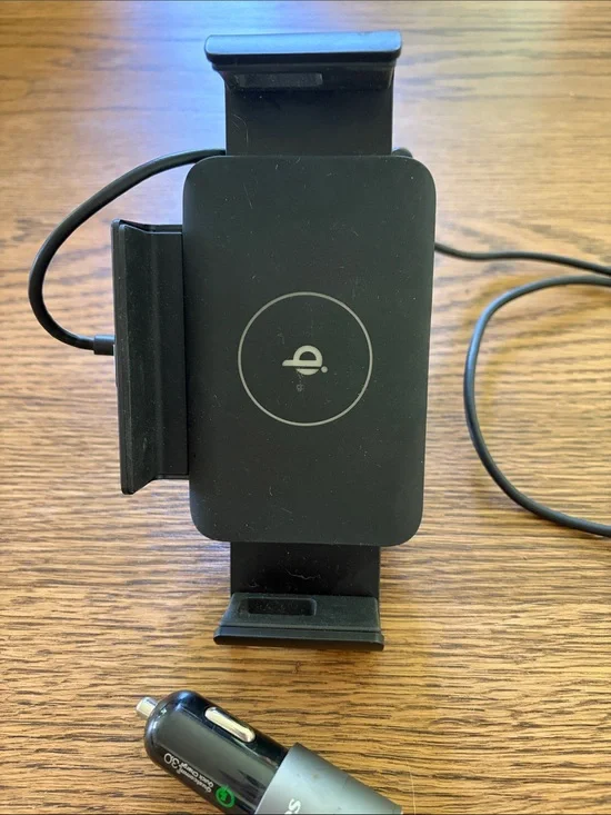 Wireless Car Phone Mount & Charger - Black