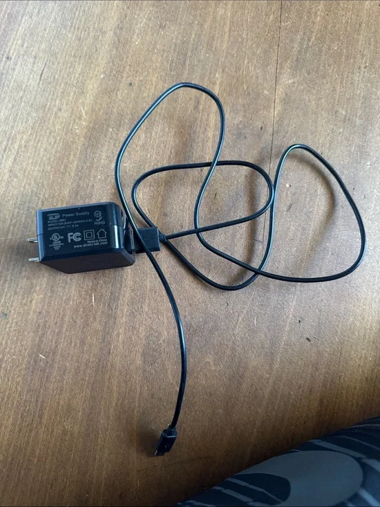 Black USB Power Adapter Charger with Cable