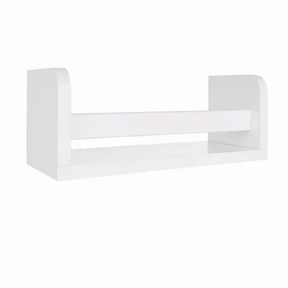 RiverRidge Kids 2pc 10in Floating Wall Bookshelf White New Compact Storage