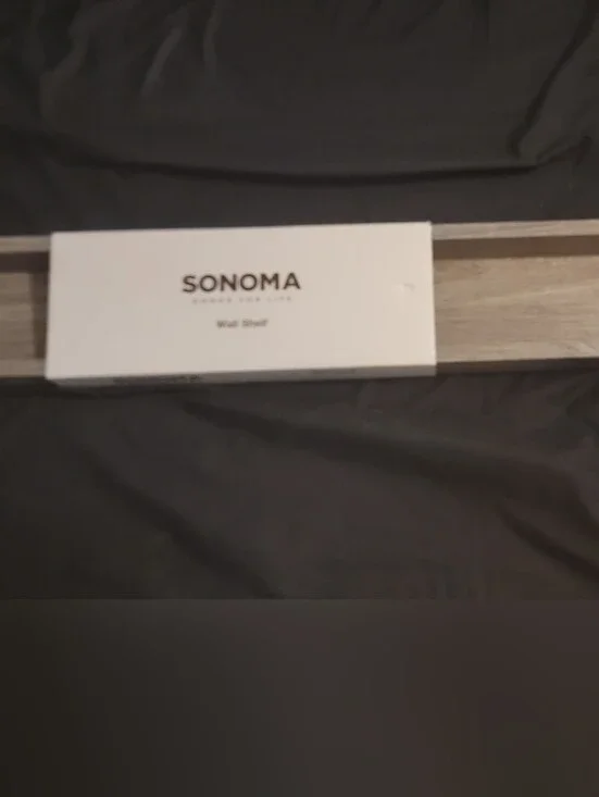 Sonoma Floating Wall Shelf in  Gray Light Oak Wood Tone