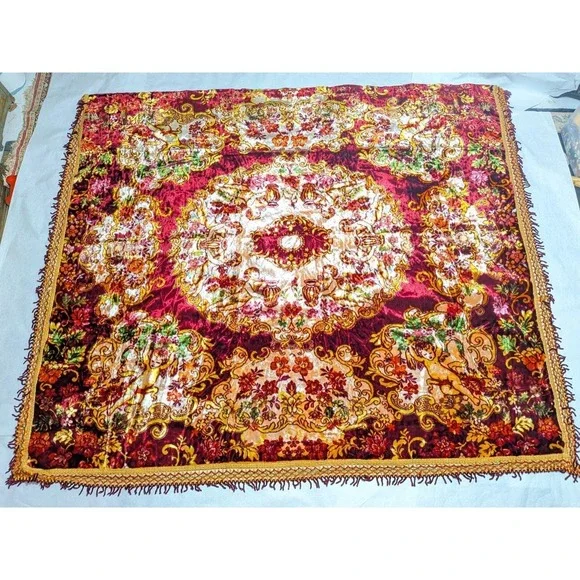 VTG 70s Besana Italian Velvet Tapestry 101