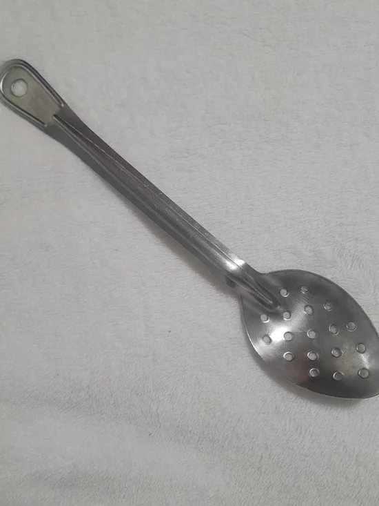 Vintage Large Steel Bloomfield Cooking Slotted Spoon Japan Great Usable Rare Htf