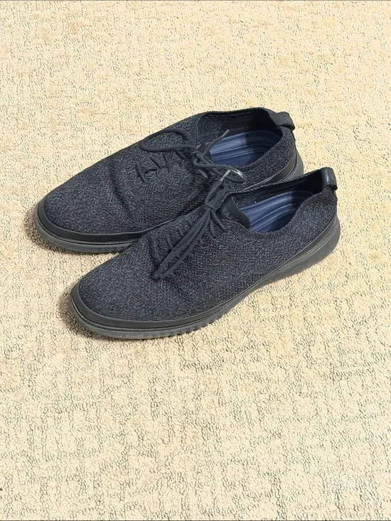 Cole Haan Black Knit Lace-Up Shoes