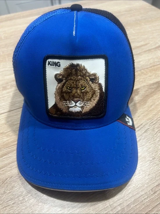 Goorin Bros Blue Lion Patch Trucker Hat